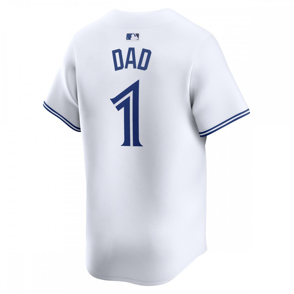 Toronto Blue Jays #1 Dad Home Limited Jersey - White-Pro Kit Vault | Brand New 26/27 Sports Jerseys